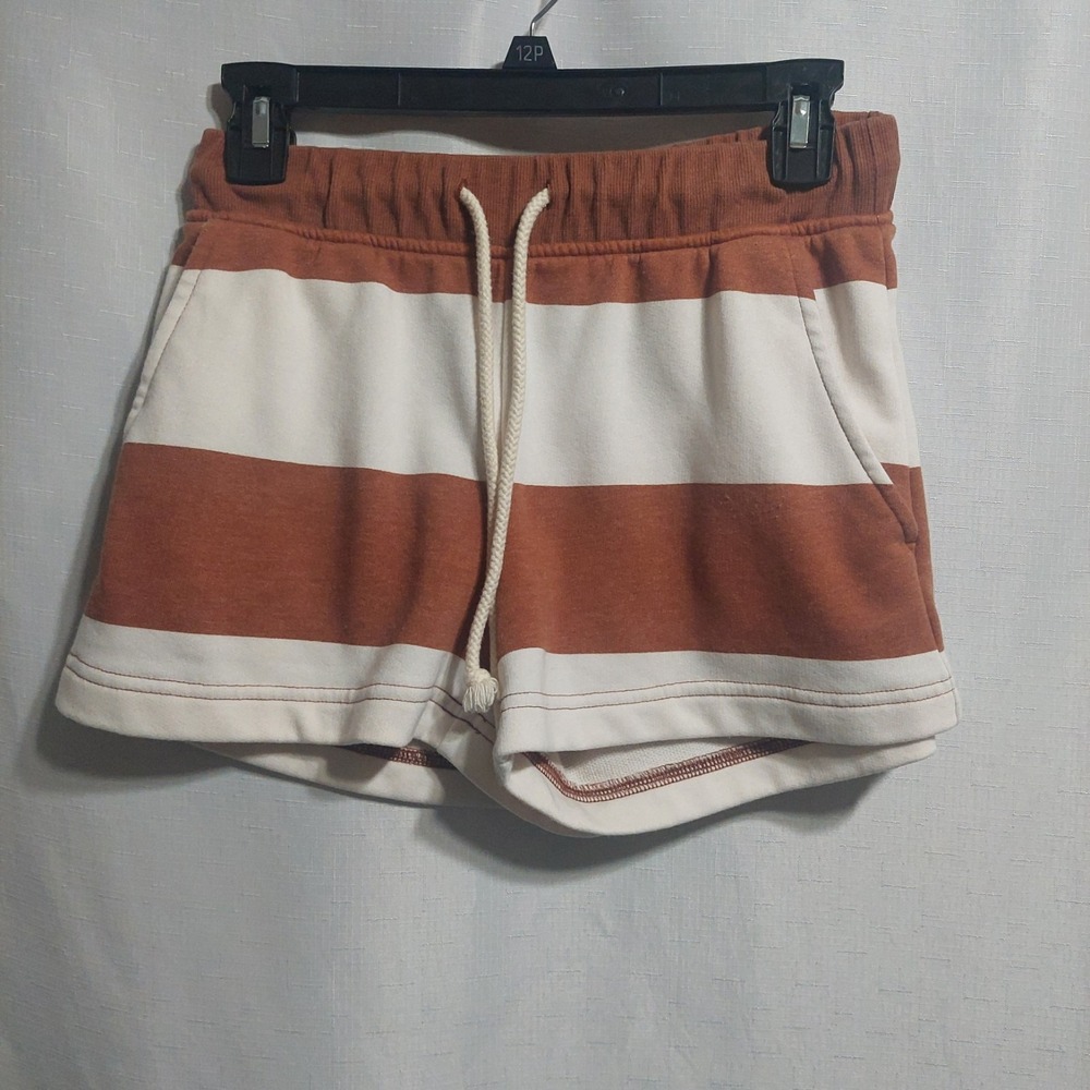 Lou & Grey Womens Juniors XXS Pull On Shorts Drawstring Elastic Waist Striped